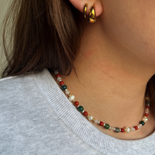 Load image into Gallery viewer, Drop Hoop Earrings in Gold