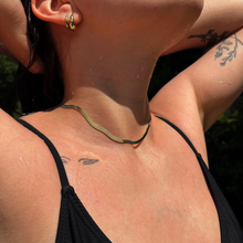 Load image into Gallery viewer, Drop Hoop Earrings in Gold