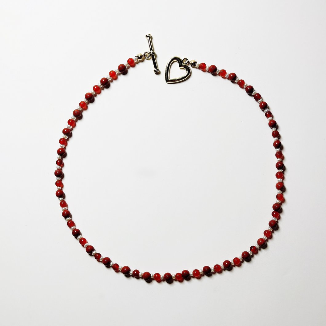 Carnelian and Red Jasper Necklace