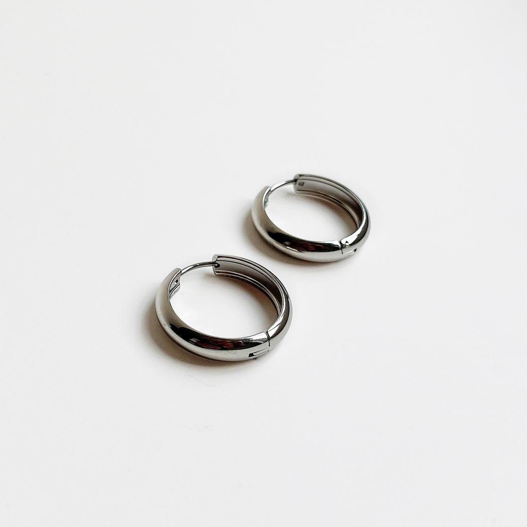 Luxe Hoop Earrings in Silver